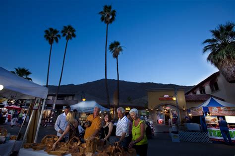 Palm springs villagefest - 7:00 pm - 10:00 pm. VillageFest takes place in downtown Palm Springs on Palm Canyon Drive every Thursday night. The street is closed to vehicular traffic and is transformed into a festive, pedestrian street fair. The perimeter of the event consists of Indian Canyon Drive to the east and Belardo Road to the west. 
